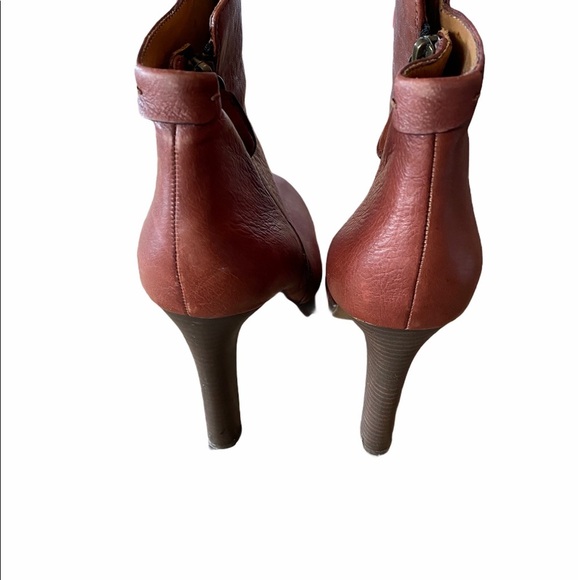 Coach Chryssa brown leather Platform heeled Boots size 8 - Picture 4 of 5